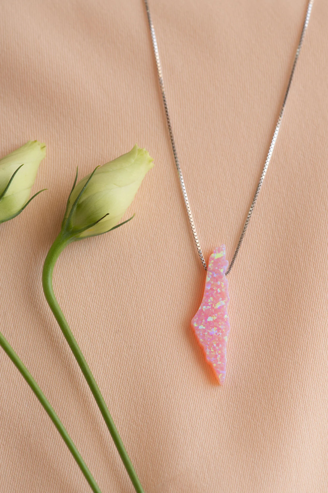 TCB Necklace: Opal Palestine-Pink