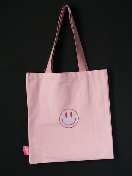 SADA pink tote-pink smiley