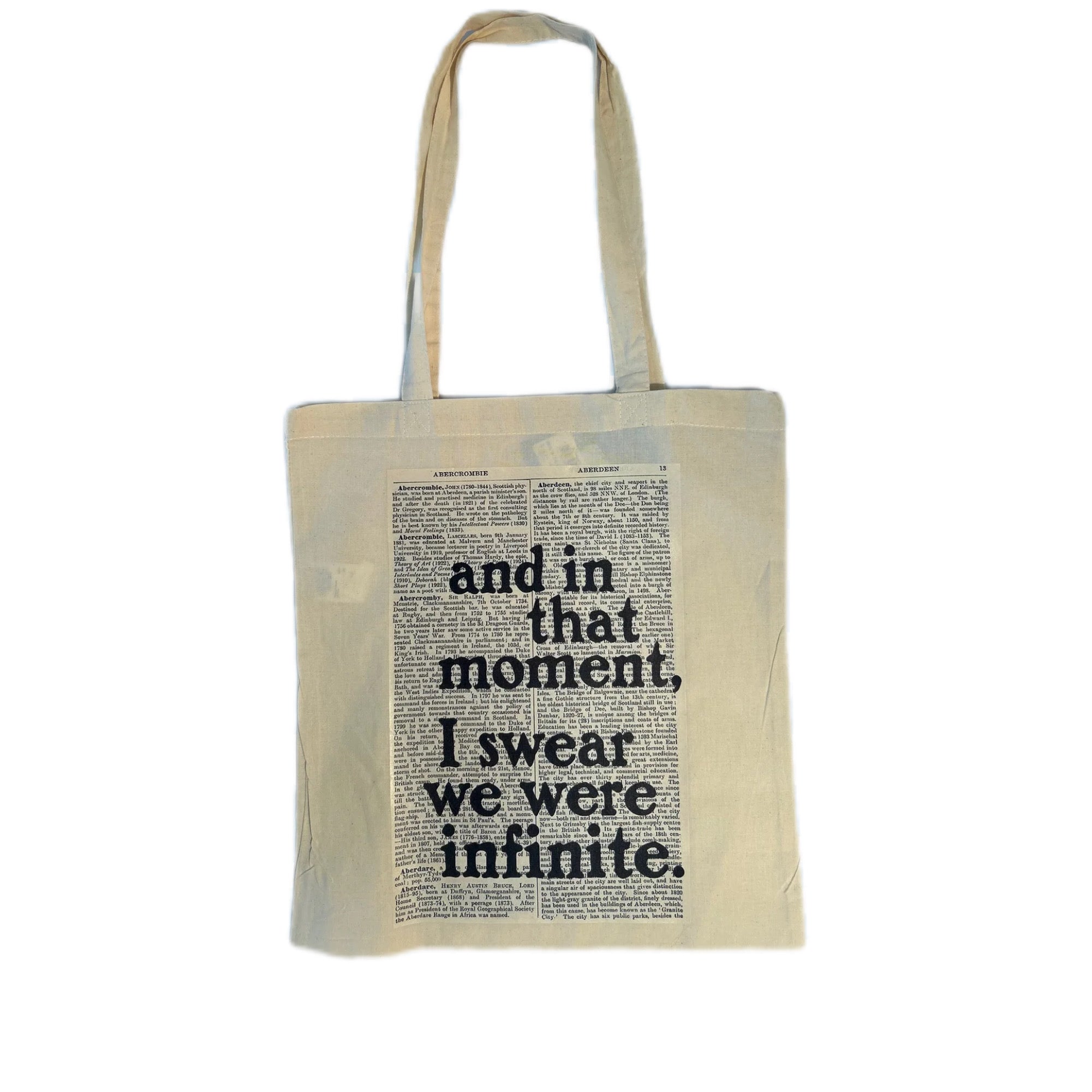 Custom nation tote-and in that moment, I swear we were infinite(offwhite)