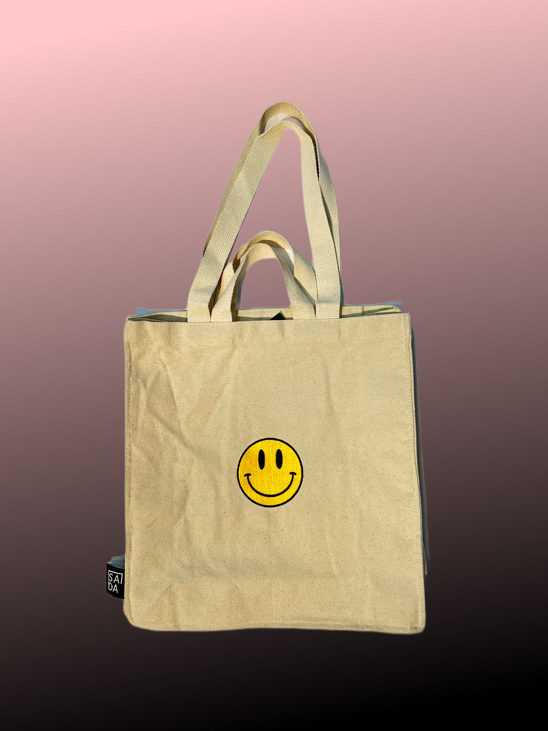 SADA big tote-yellow smiley face(offwhite)