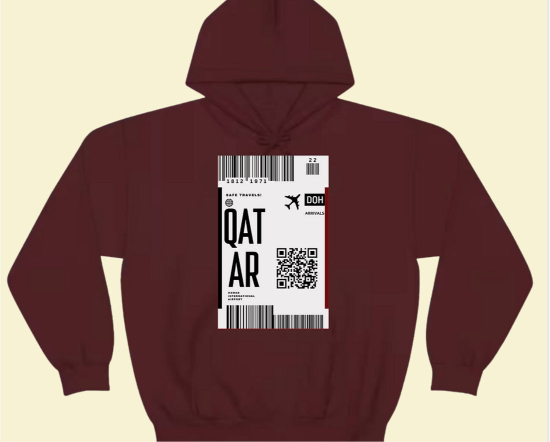 Custom nation QND hoodie-Plain ticket(maroon)