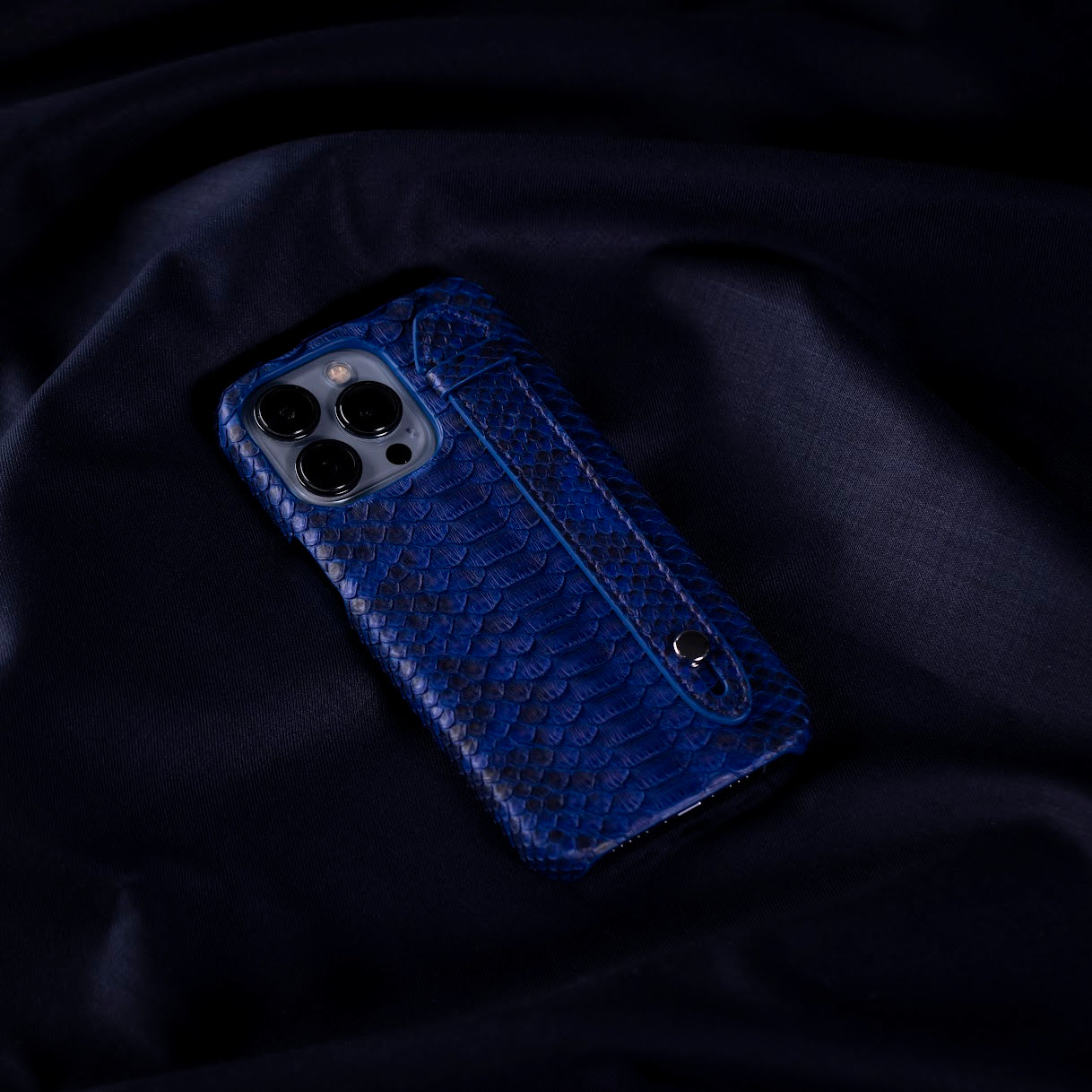 GLANCE: phone case-Dark blue python