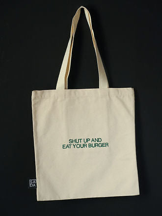 SADA classic tote-shut up eat your burger(offwhite)