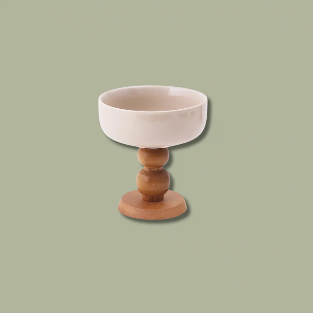 Valerian-Wooden stand ice cream cup