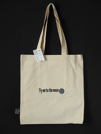 SADA classic tote-fly me to the moon(offwhite)