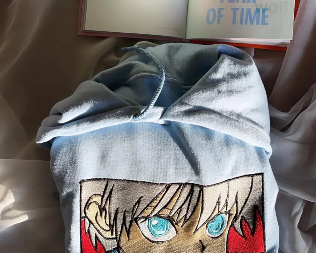 Custom nation hoodie-kiliua anime(light blue)