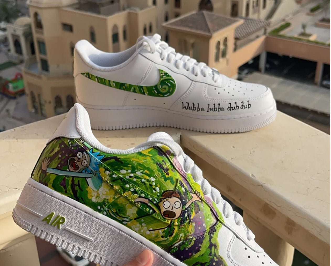 Custom nation shoes-airforce(rick&amp;morty/Size43)