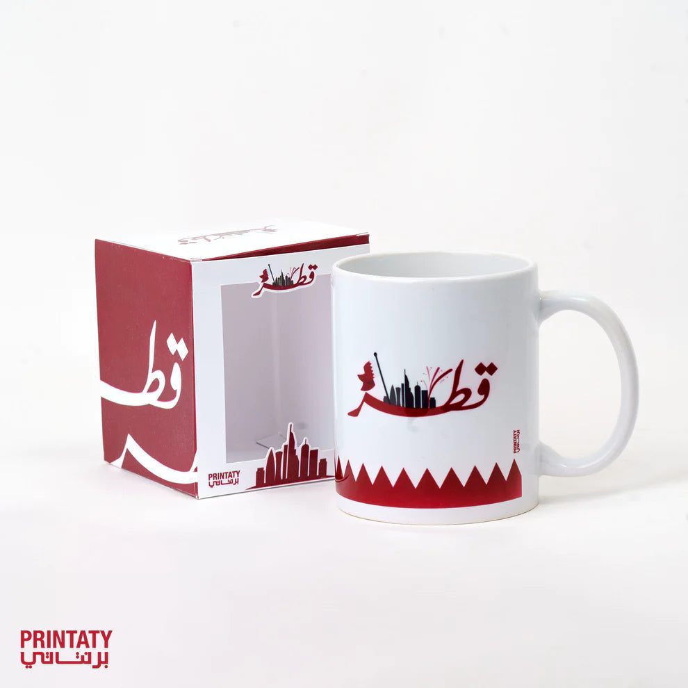 Printaty Qnd 2023: Mug Qatar Word