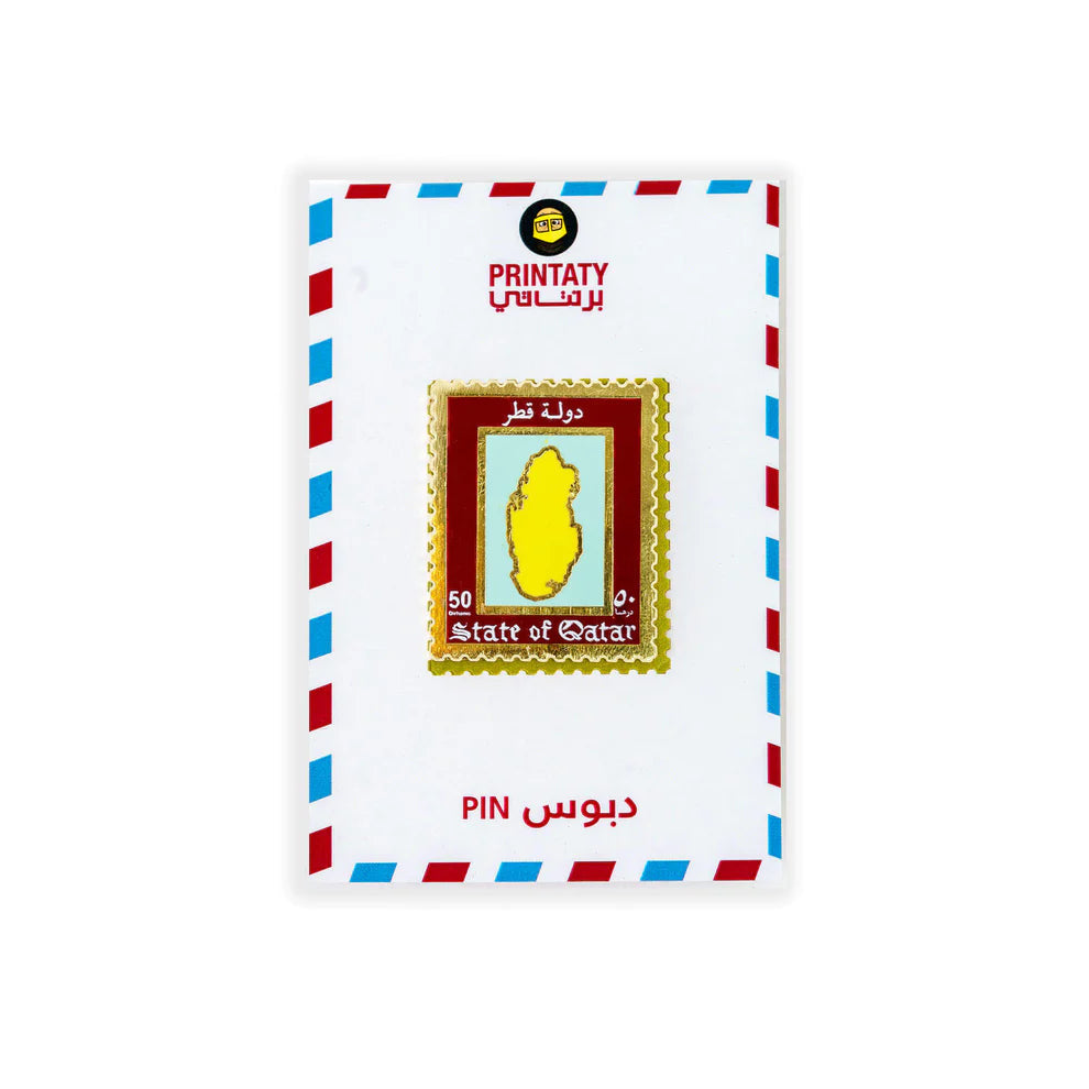 Printaty Qnd 2023: Pin-Qatar stamp