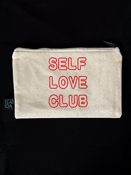 SADA pouch: self love club-Offwhite